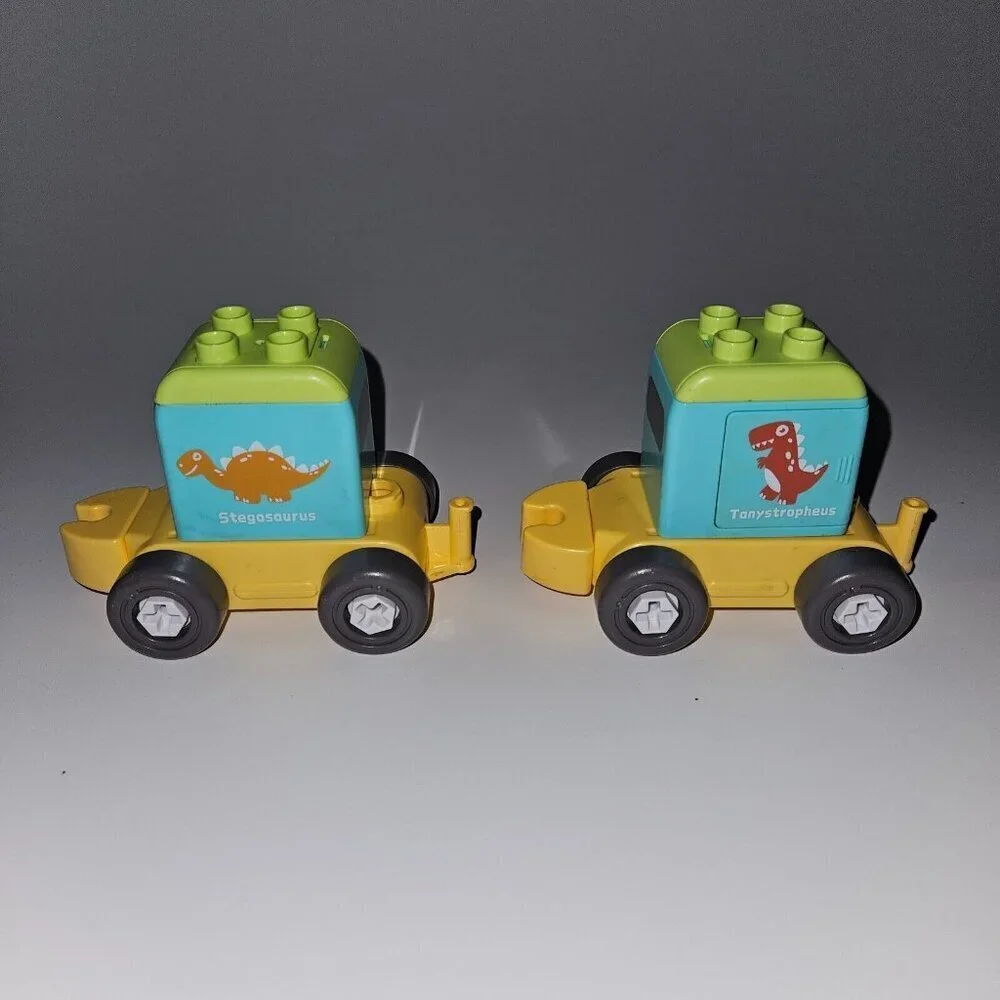 2 Dazmers Dinosaur Replacement Pieces Lot Train Car Stegosaurus Tanystropheus